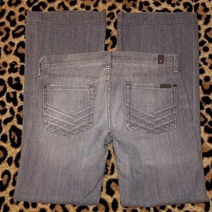7 For All Mankind Dojo Gray Lattice Jeans 29x32